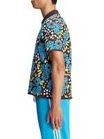 adidas x Wales Bonner Floral Knit Polo Shirt