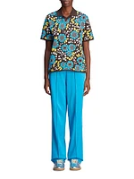 adidas x Wales Bonner Floral Knit Polo Shirt