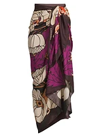 De La Falaise Floral Cotton-Silk Sarong