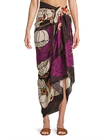 De La Falaise Floral Cotton-Silk Sarong