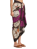 De La Falaise Floral Cotton-Silk Sarong