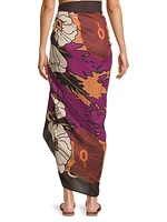 De La Falaise Floral Cotton-Silk Sarong