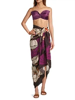 De La Falaise Floral Cotton-Silk Sarong