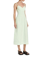 Cotton Poplin Bustier Midi-Dress