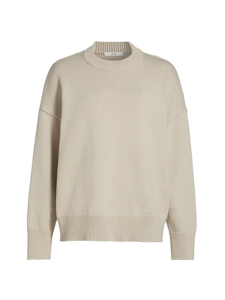 Cotton-Blend Crewneck Sweater