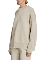 Cotton-Blend Crewneck Sweater