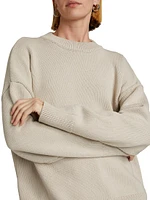 Cotton-Blend Crewneck Sweater