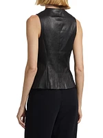 Stretch Pongé Button-Front Top
