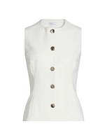 Sleeveless Button-Front Top