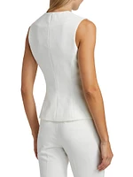 Sleeveless Button-Front Top