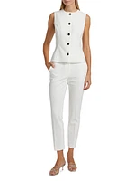Sleeveless Button-Front Top
