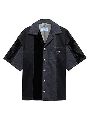 Denim Patchwork Shirt