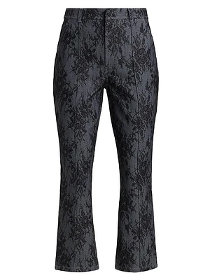 Evelyn Lace Cotton-Blend Crop Pants