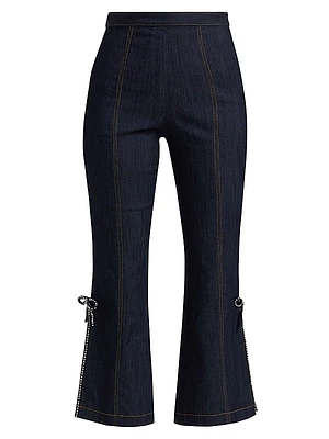 Ayleen Crystal-Embellished Crop Pants