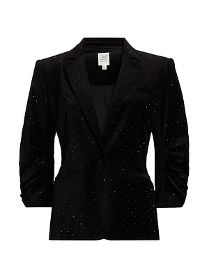 Khloe Ditsy Velvetine Blazer