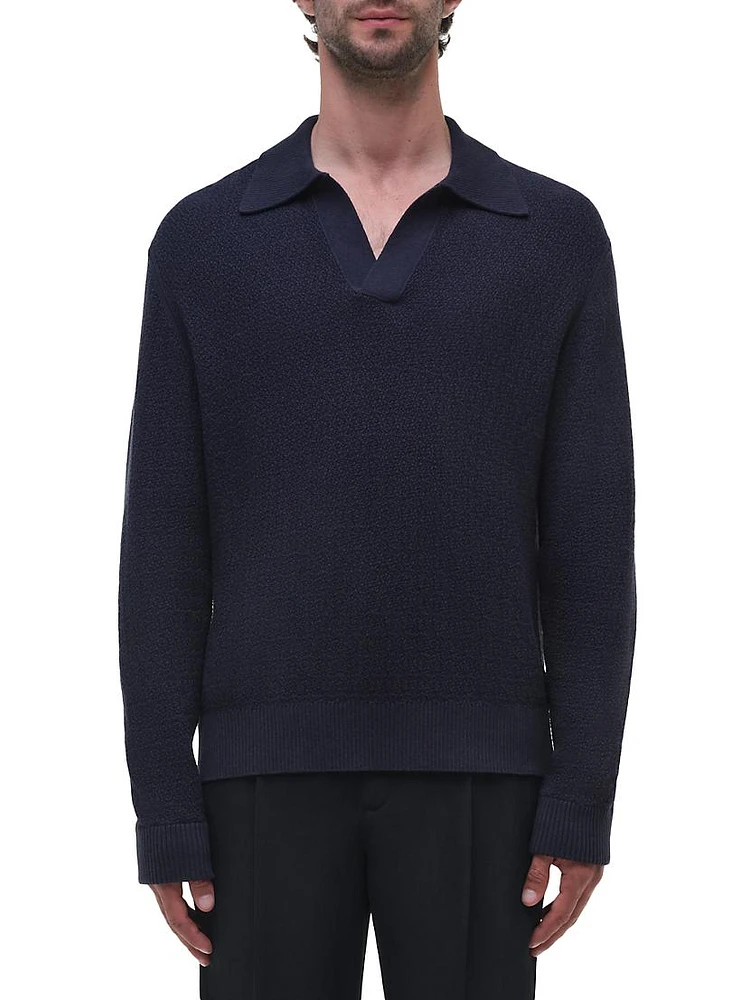 Horatio Cotton-Cashmere Polo Sweater