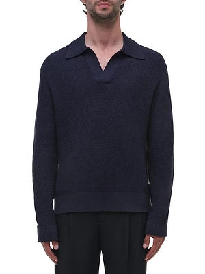 Horatio Cotton-Cashmere Polo Sweater