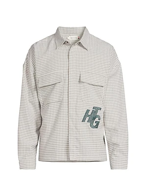 Houndstooth Logo Cotton Shirt