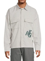 Houndstooth Logo Cotton Shirt