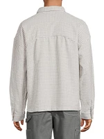 Houndstooth Logo Cotton Shirt
