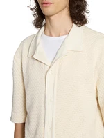 Kai Textured Cotton Polo Shirt