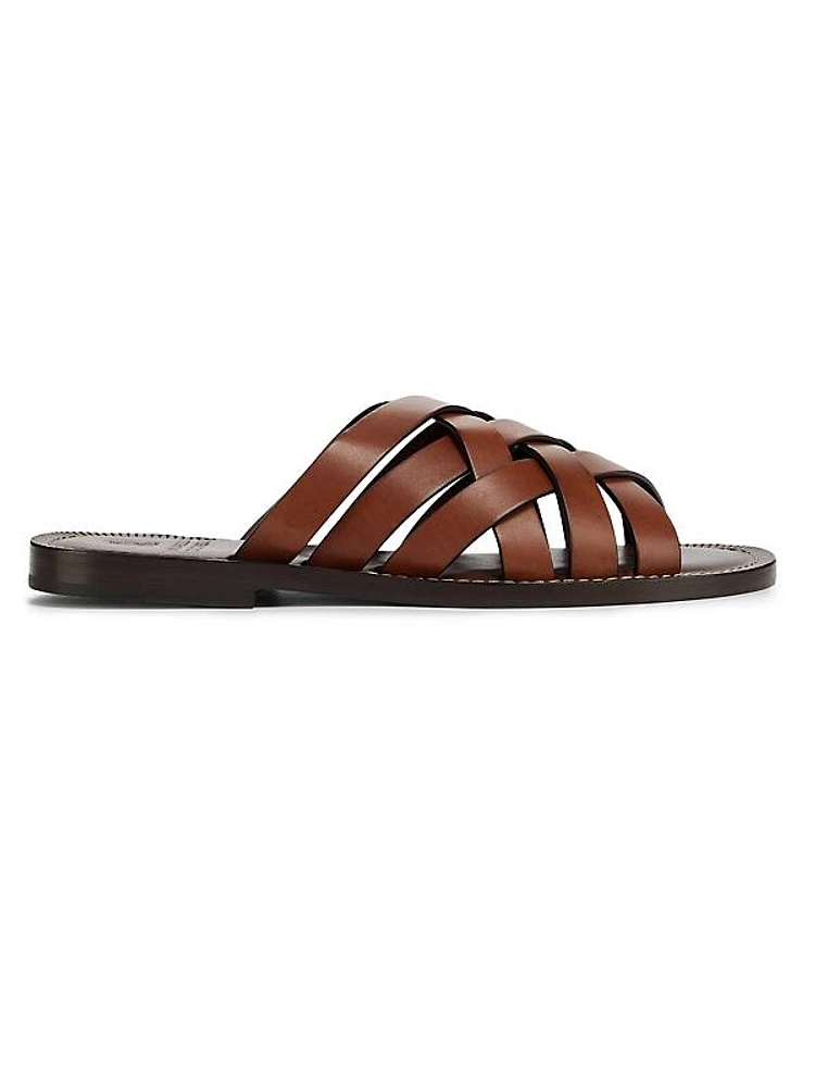 Crisscross Leather Sandals