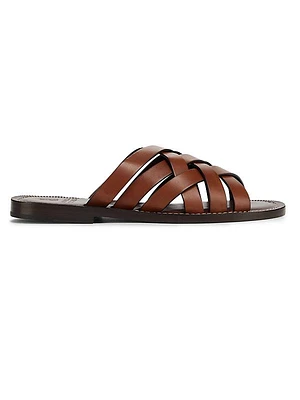 Crisscross Leather Sandals