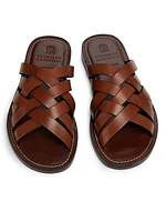 Crisscross Leather Sandals