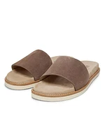 Suede Slide Sandals