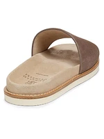 Suede Slide Sandals