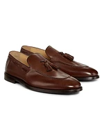 Tassel-Accented Leather Loafers