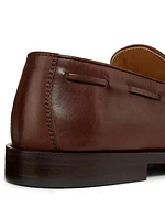 Tassel-Accented Leather Loafers