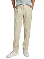 Diagonal Twill Linen-Cotton Pants