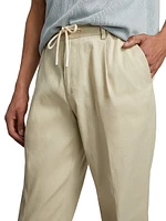 Diagonal Twill Linen-Cotton Pants