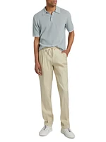 Diagonal Twill Linen-Cotton Pants
