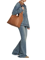 Denim Fit & Flare Zip-Up Jacket