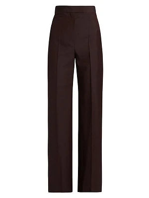 Wool-Mohair Blended Trousers
