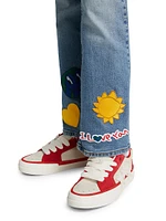Universe Embroidered Flared Jeans