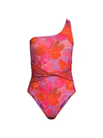 Rowen Floral One-Shoulder One-Piece Swimsuit