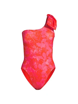 Clara Floral One-Shoulder One-Piece Swimsuit
