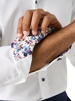 Contemporary-Fit Floral Twill Shirt