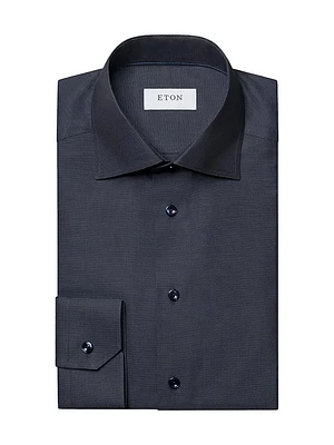 Slim-Fit Semi Solid Dobby Shirt
