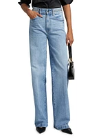 Sasha Embellished Straight-Leg Jeans