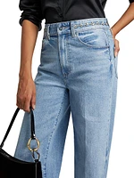 Sasha Embellished Straight-Leg Jeans