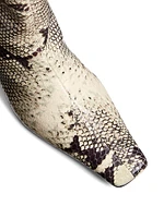 Ona 55MM Snake-Print Leather Ankle Boots