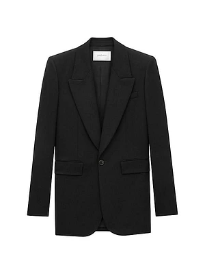 Jacket in Grain De Poudre