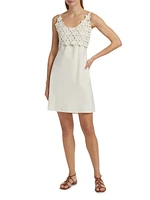 Crochet Cotton Mini Sweaterdress