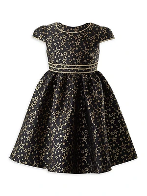 Little Girl's & Star Damask Dress