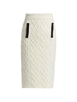 Textured Knit Pencil Skirt
