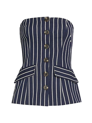 Tiffany Striped Bustier Top